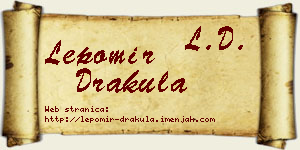 Lepomir Drakula vizit kartica